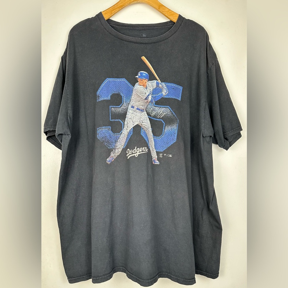 Los Angeles Dodgers Cody Bellinger #35 Fanatics Graphic T-Shirt 2XL Black Cotton